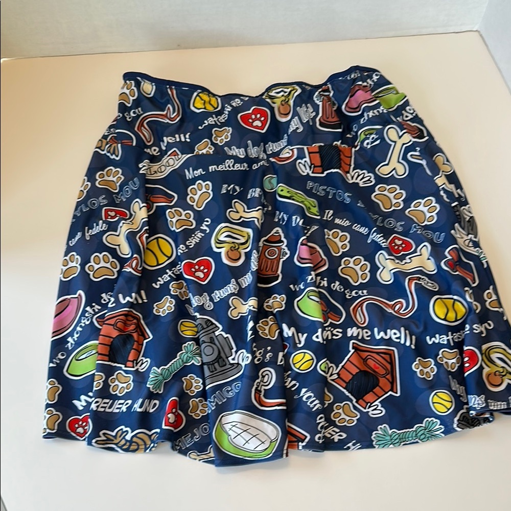 Sparkle skirt Dog theme skort activity wear